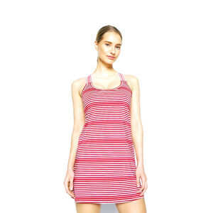Women's Eleven by Venus Williams Cute League Dress XL Coral Stripe NWT